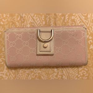 Gucci Full Size Pink Signature Wallet